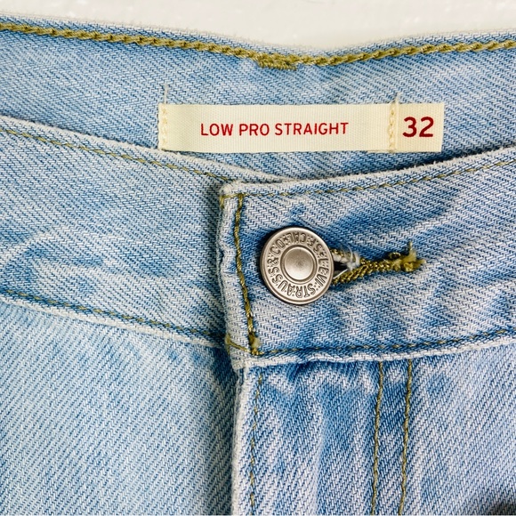 NWT LEVI'S Low Pro Straight Jeans Charlie Won - Light Wash - Picture 10 of 13